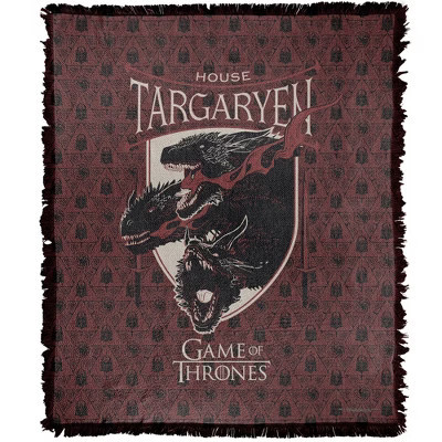 Game Of Thrones House Targaryen Blanket 50"x60" Woven Tapestry | Target
