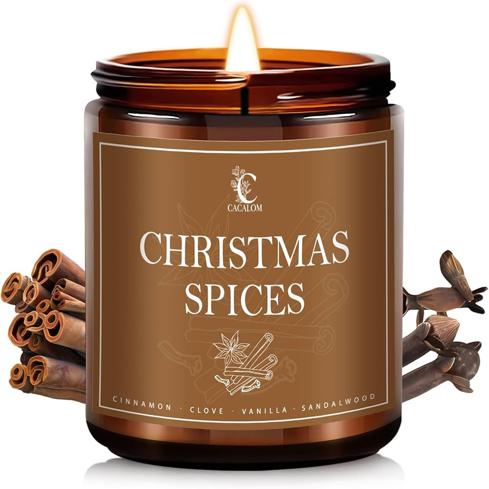 Christmas Candle, Christmas Spices Scented Candles for Home, Winter Candles Soy Wax Candles for H... | Amazon (US)