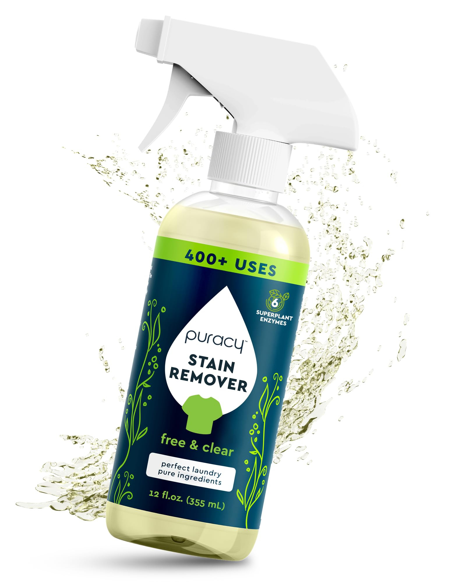 Puracy Stain Remover Spray, Natural Travel and Laundry Stain Cleaner for Clothes, Baby & Kids Sta... | Amazon (US)
