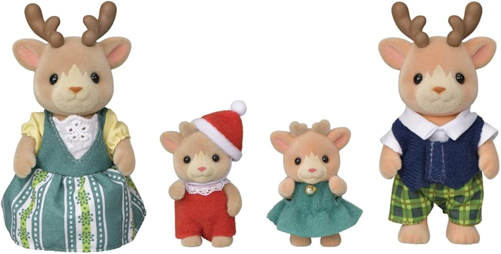 Calico Critters Reindeer Family - Set of 4 Collectible Doll Figures for Ages 3+ | Amazon (US)