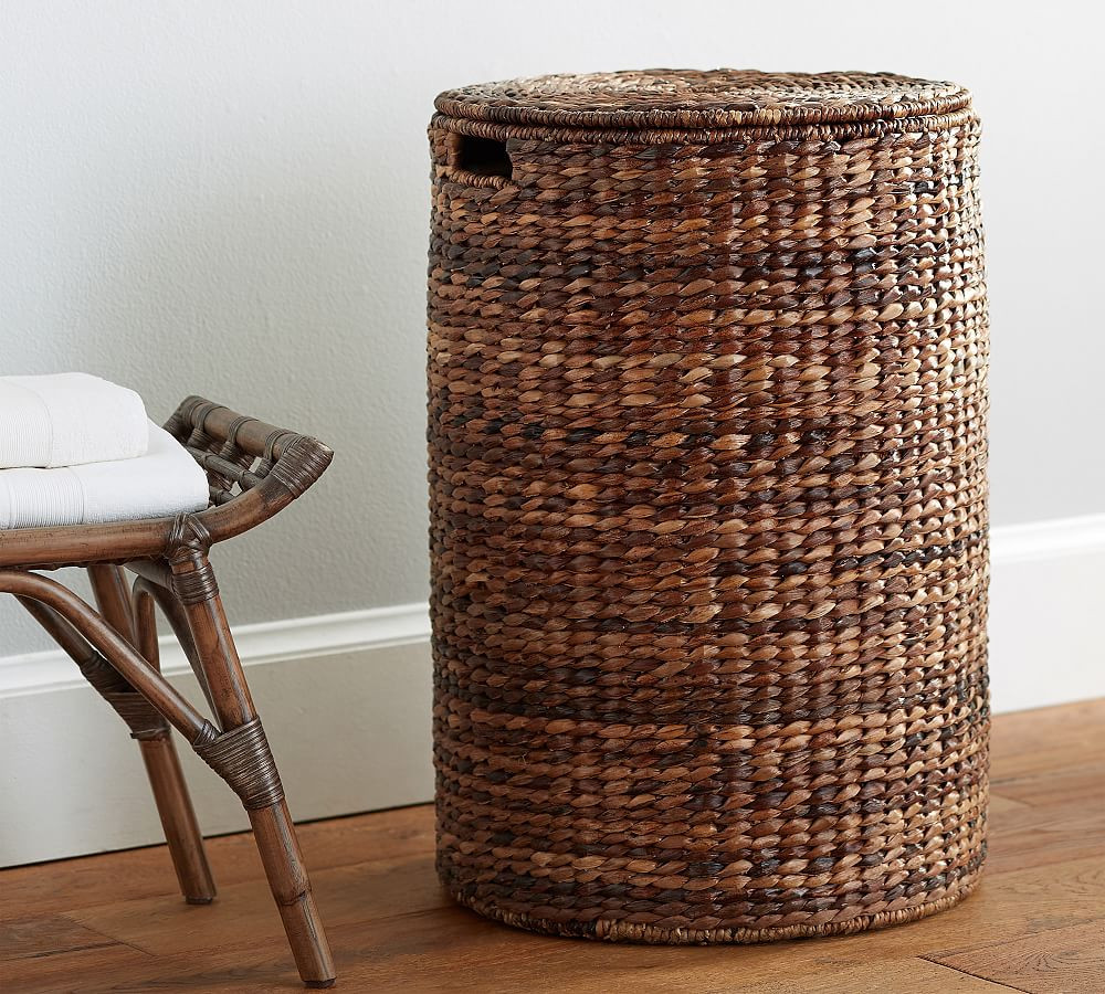 Seagrass Handcrafted Round Hamper | Pottery Barn (US)