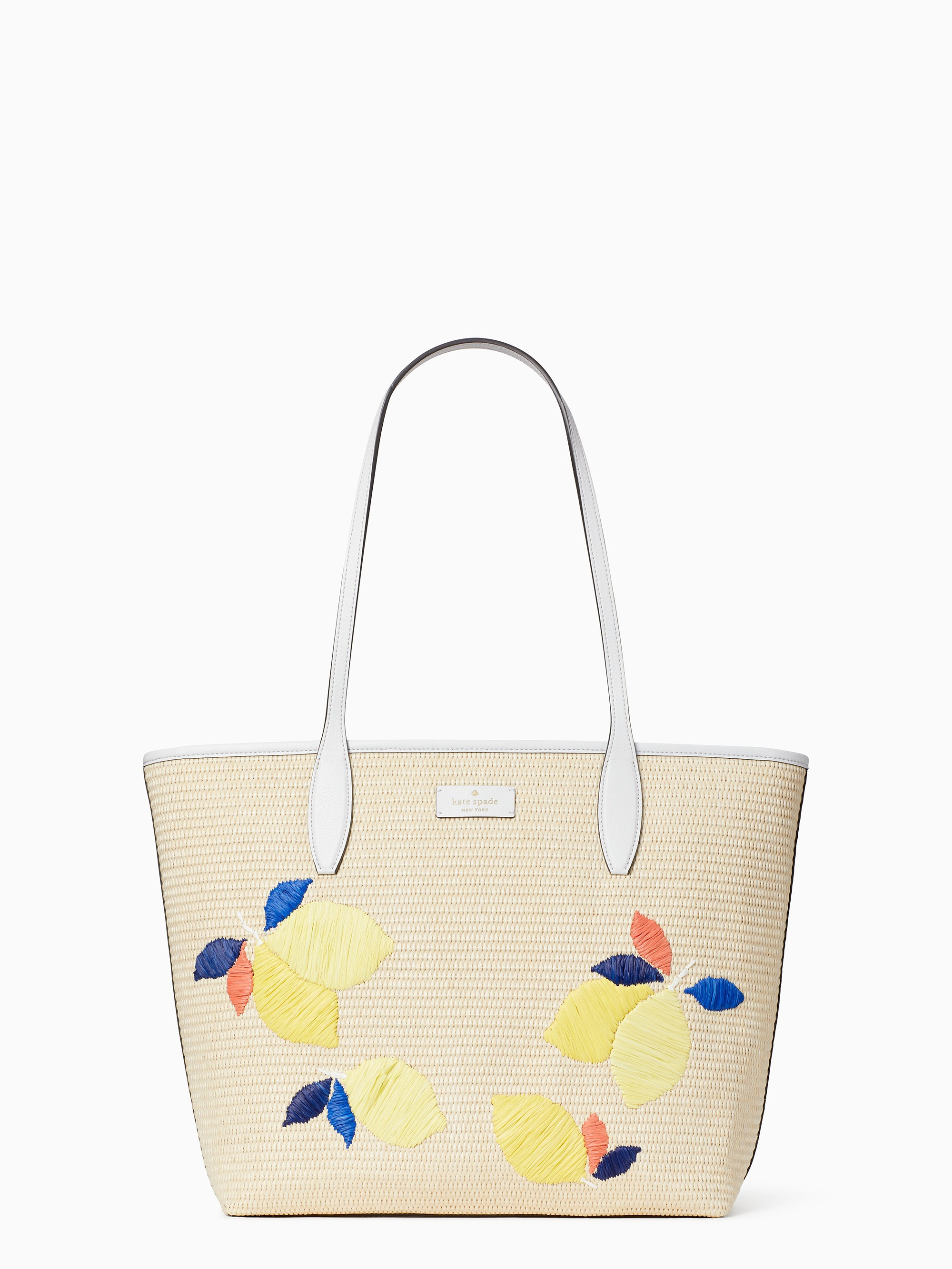 ash straw lemon zest large tote | Kate Spade (US)