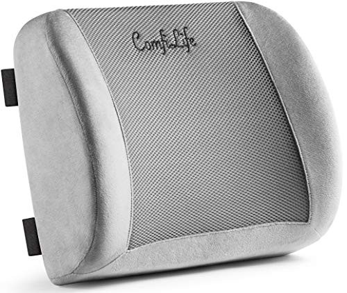 ComfiLife Lumbar Support Back Pillow Office Chair and Car Seat Cushion - Memory Foam with Adjustable | Amazon (US)