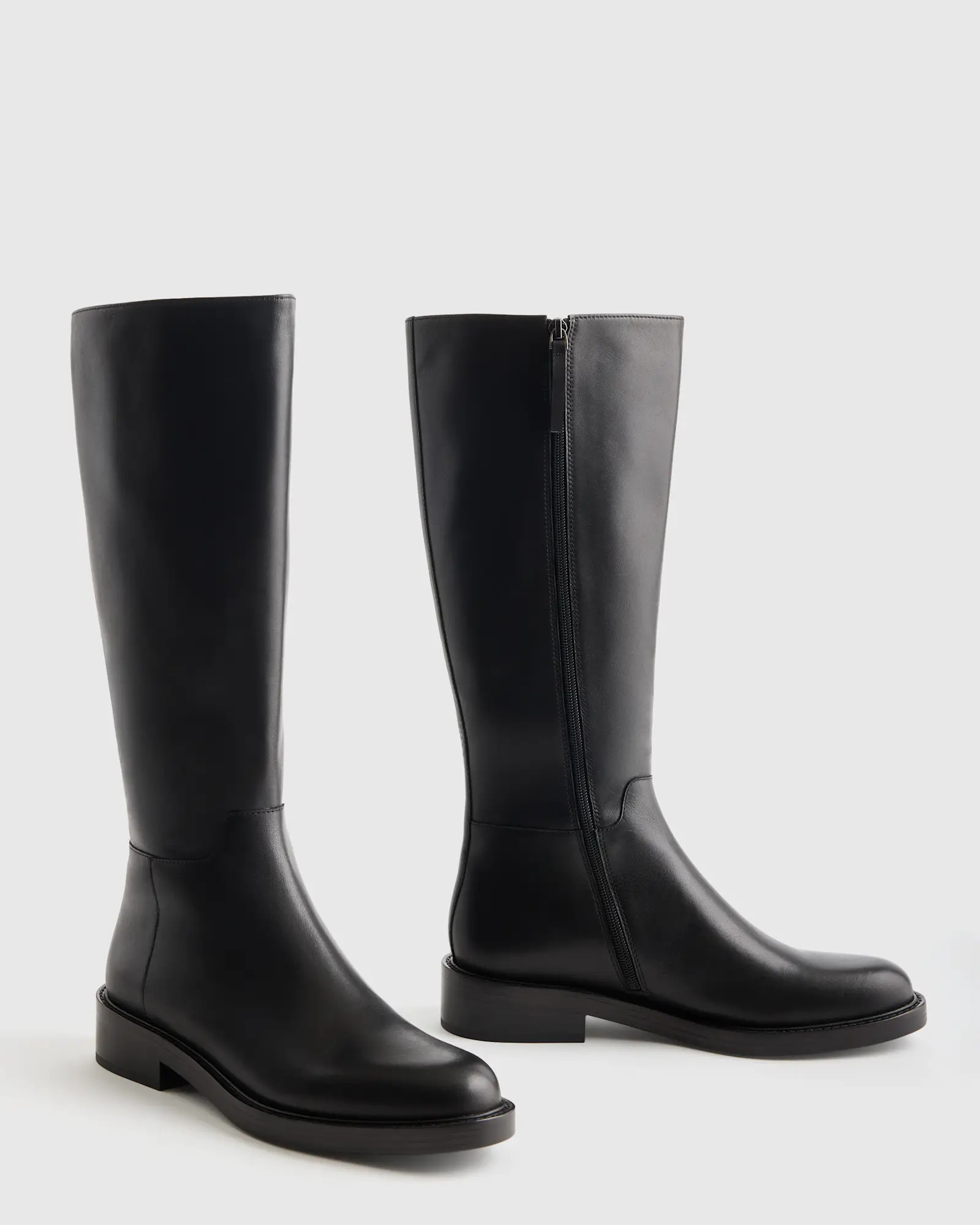 Italian Leather Riding Boots in Black | Quince