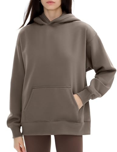 PUMIEY Hoodies for Women Essentials Hoodie Sweatshirt for Teen Girls Long Sleeve Tops Fall Fashion Outfits 2024，Simply Taupe，X-Small | Amazon (US)