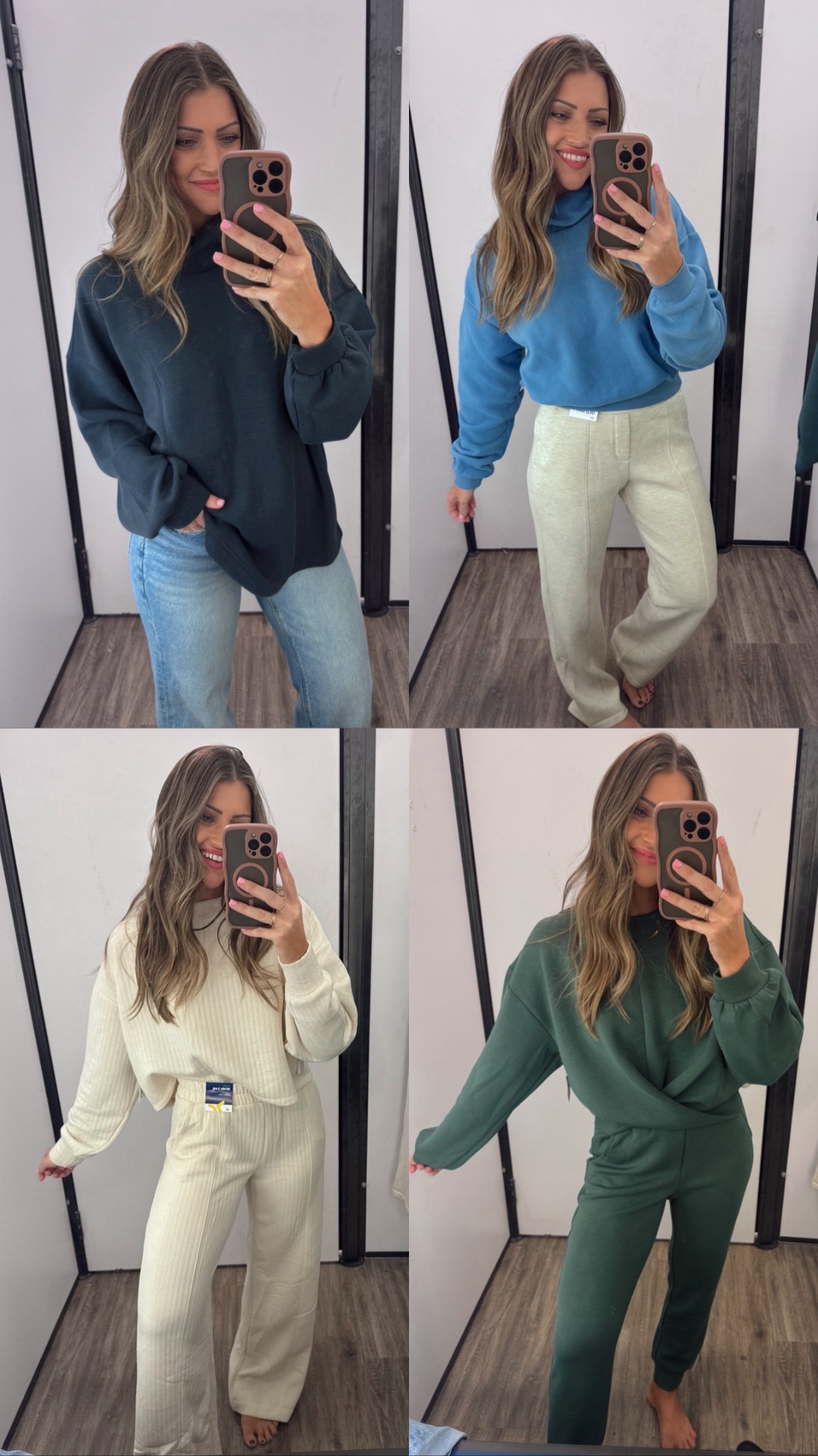 Wearing XS in everything! I’m 5’4, size 2 for reference. If you’ve never tried Old Navy’s “bounce fleece” fabric before — woah 🤯 you’re missing out! You won’t believe how amazing these feel.. especially for the affordable price. #oldnavy #oldnavystyle #affordableoutfits #athleisure 

