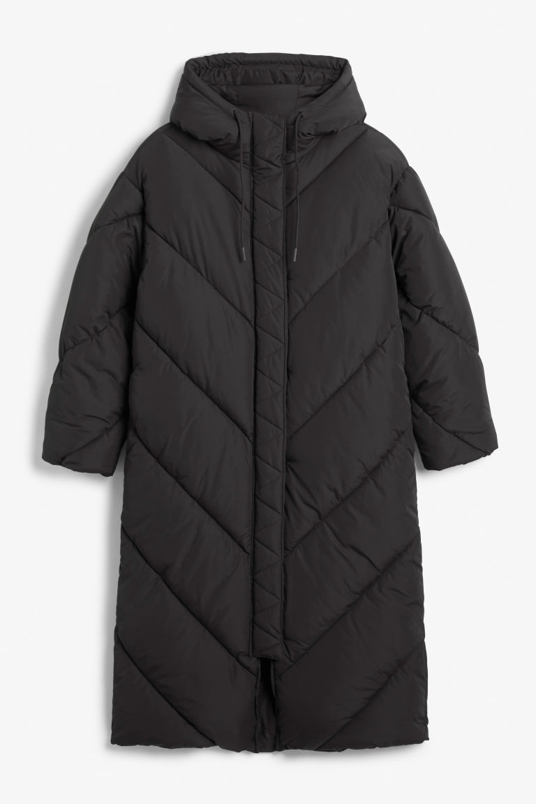 H & M - Long puffer coat - Black | H&M (UK, MY, IN, SG, PH, TW, HK)