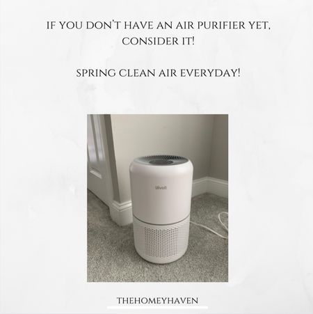 I have 2 of these smaller air purifiers and one large one. Linked them below. Look up reasons to have an air purifier in your home. It’s great for cleaner indoor air and to mitigate cooking smells quickly.

We love levoit and also have a dyson. 

Spring cleaning 
Nontoxic home 
Home organization
Home decor
Home 
Wellness 
Coffee table
Vacation home
Guest room
Nursery
Baby shower gift
Living room 
Living room decor
Primary bedroom
Amazon home
Amazon
Target home
Target 



#LTKfindsunder100 #LTKfamily #LTKhome