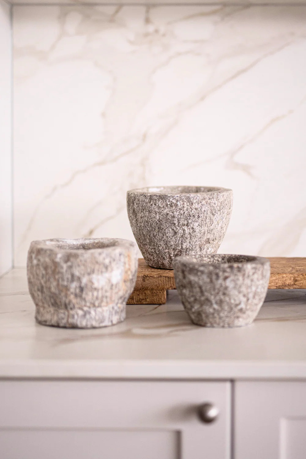 Stone Mortar Vintage Inspired Bowl | By Luxe B Co. | luxe bCO