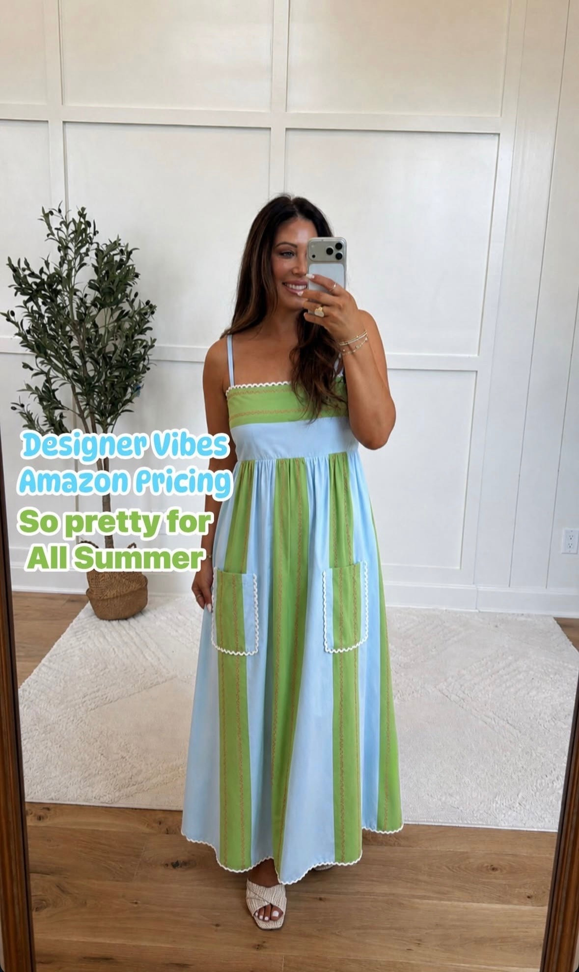 Designer vibes without the designer price tag 😍 This Amazon maxi is giving effortless summer chic — the prettiest color combo, comfy fit, and those little details are everything. Perfect for vacation, brunch, baby showers, or just feeling cute all summer long ☀️✨

 #LTKStyle #LTKFinds #AmazonFashion #SummerStyle #AmazonDress #VacationOutfit #SummerDress #AffordableFashion

#LTKgrwm #LTKootd #LTKmomlife