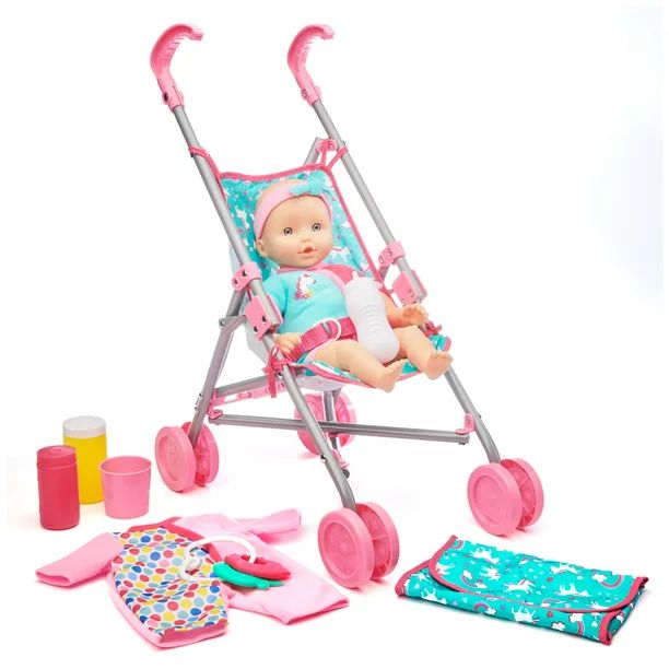 Kid Connection Baby Doll Stroller Set, 10 Pieces - Walmart.com | Walmart (US)