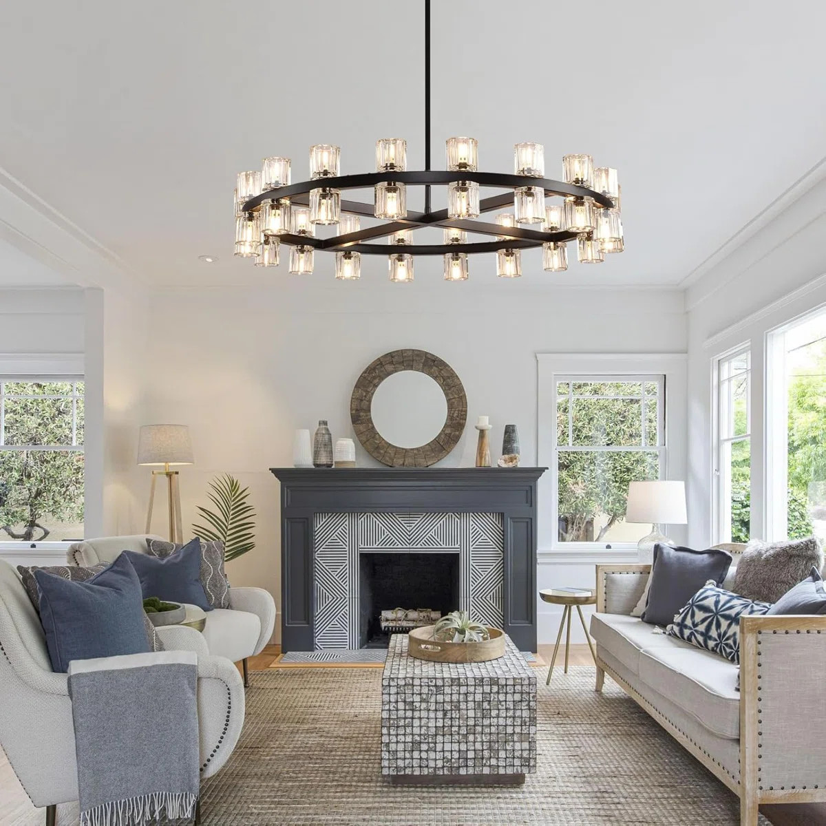 Mion 36 - Light Dimmable Wagon Wheel Chandelier | Wayfair North America