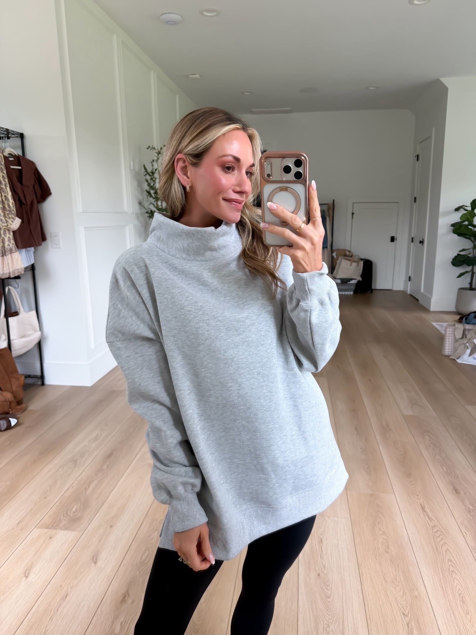 loving this cozy, new release mock neck sweater! perfect to throw on with your favorite leggings once cooler weather is here! I’m wearing my true size small!

#LTKootd #LTKPetite