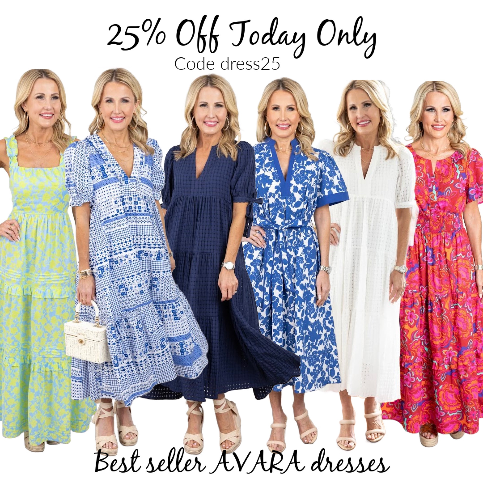 25% off today only!
Code DRESS25
Beautiful, stylish, high quality dresses at Avara. Perfect for all spring and summer occasions 

Wedding guest 
Graduation
Church 
Baby shower
Date night 

#LTKwedding #LTKover40 #LTKsalealert