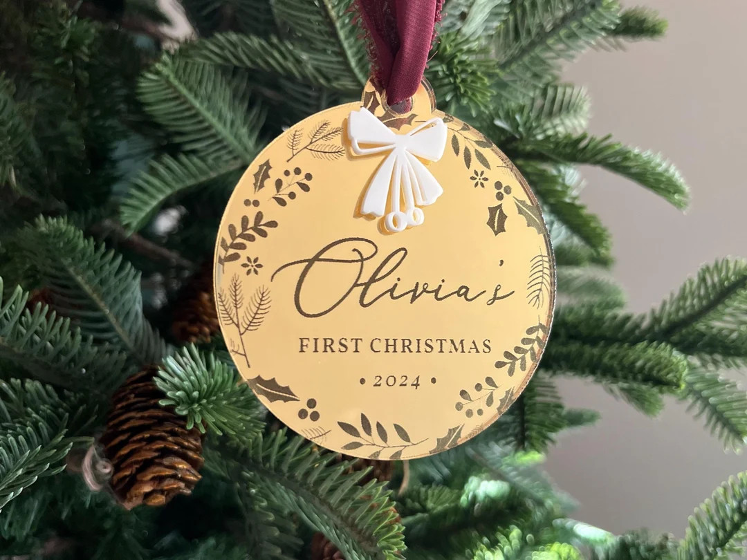 Baby's 1st Christmas Ornament New Baby Ornament My First Christmas Ornament First Xmas Keepsake B... | Etsy (US)