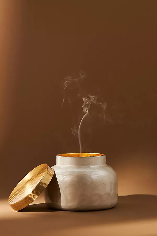 Capri Blue Volcano Capiz Jar Candle By Capri Blue in White | Anthropologie (US)