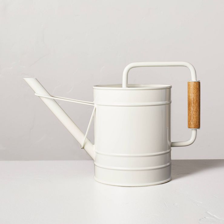 2.88L Painted Metal Watering Can Cream - Hearth &#38; Hand&#8482; with Magnolia | Target