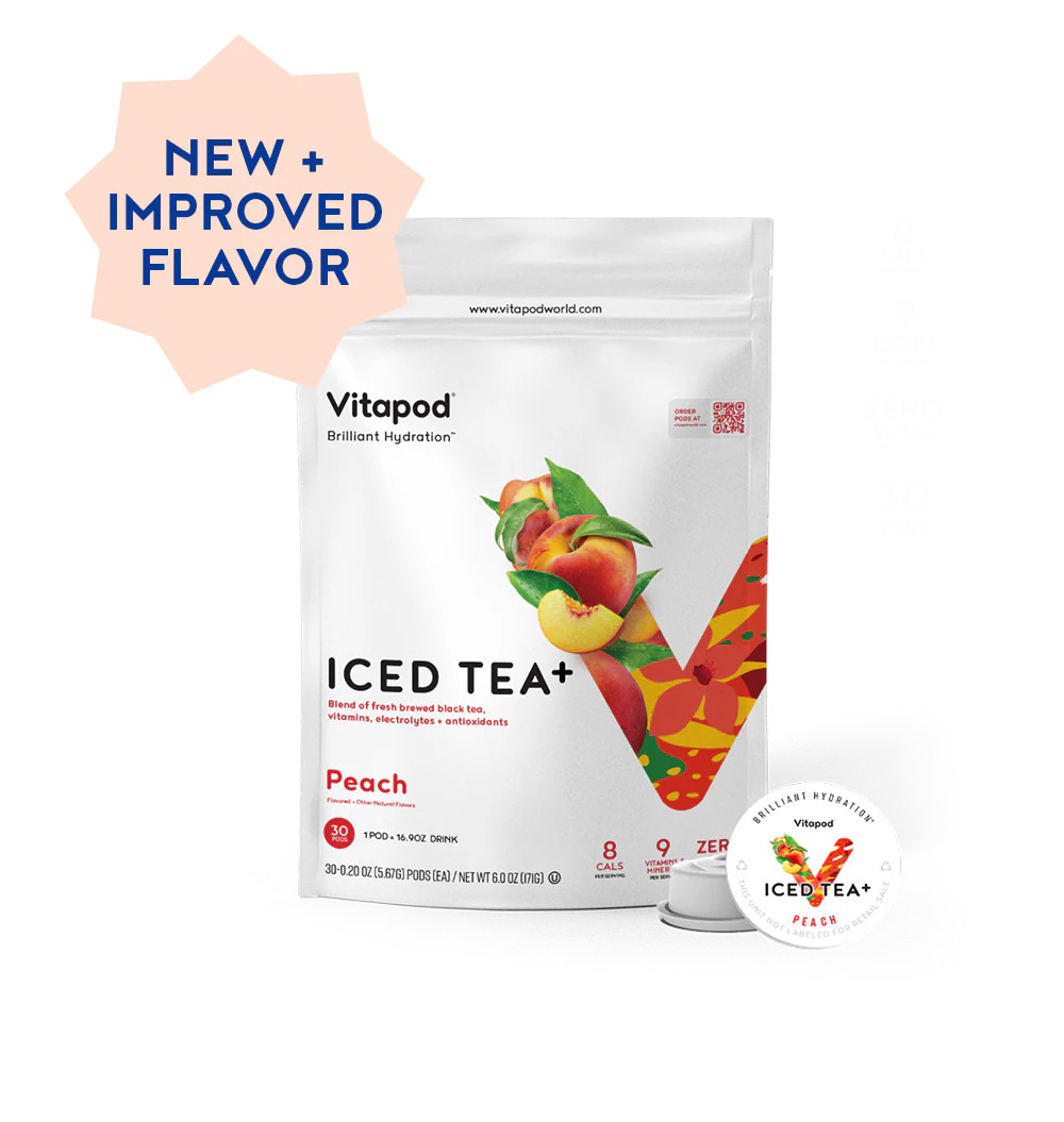 Iced Tea+ Peach, 30 Pods | Vitapod