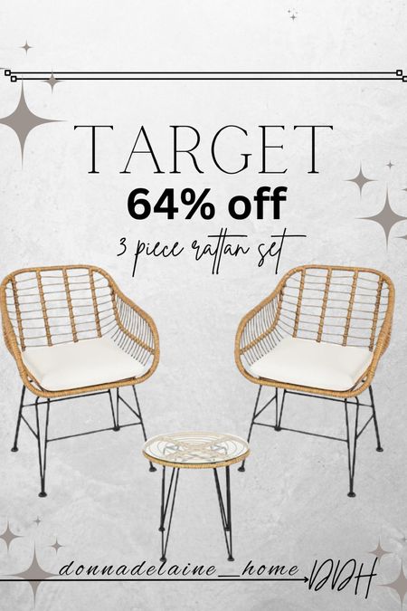 Wow Target🤍 Save over $300 on this outdoor conversation set! Available in several colors! 
Summer ready, budget friendly summer 

#LTKHome #LTKSeasonal #LTKSaleAlert