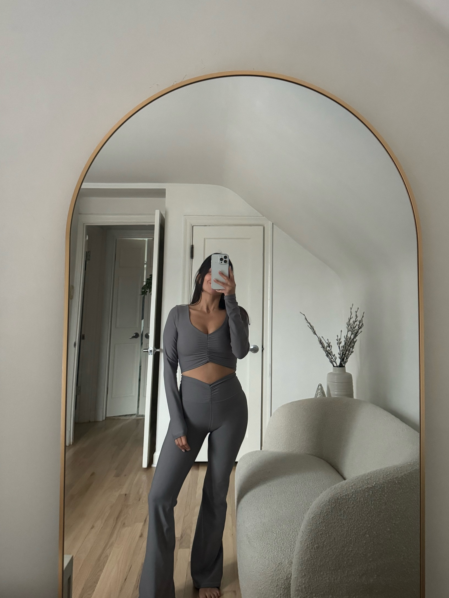 Wearing size small in both pieces 