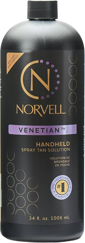 Norvell Venetian Sunless Tanning Solution, Medium Cool Violet-Brown Tan, 1 Liter – Professional... | Amazon (US)