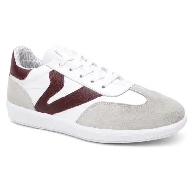 Tênis Feminino Em Couro Legítimo Vittal Estela Confort Branco e Bordô | Dafiti (BR)