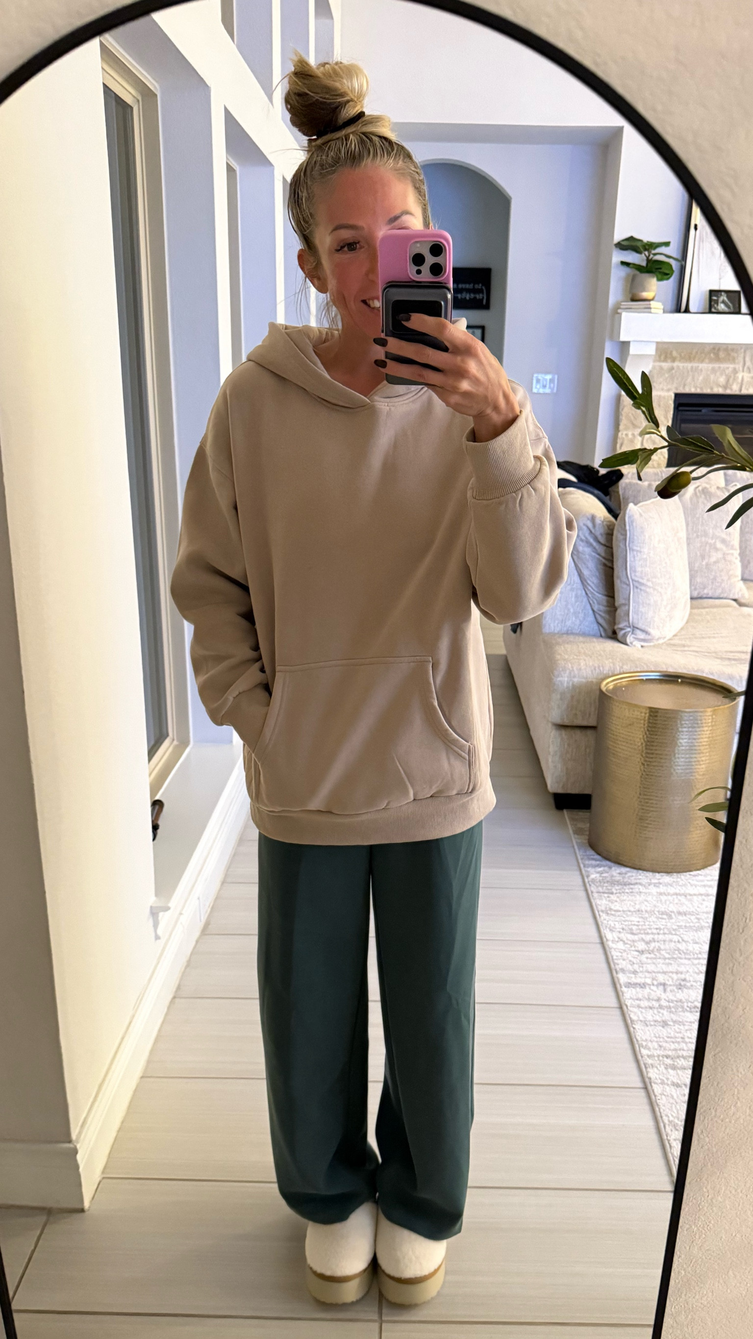Comfy Sunday 

These target pants are a *MUST*. Take my word on this. They are so soft and perfect for lounge and staying warm in the house on a cold day!

And I love this oversized hoodie
From Amazon 

And these shoes? They’re my wear around the house shoes and I have them in two colors  