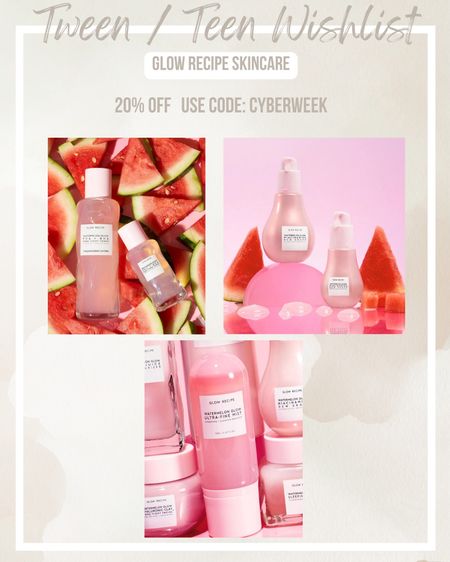 Tween, preteen, and teen gift guide!  Glow recipe skincare products that are best sellers!  Girls gift guide #LTKCyberWeek 

#LTKGiftGuide #LTKbeauty