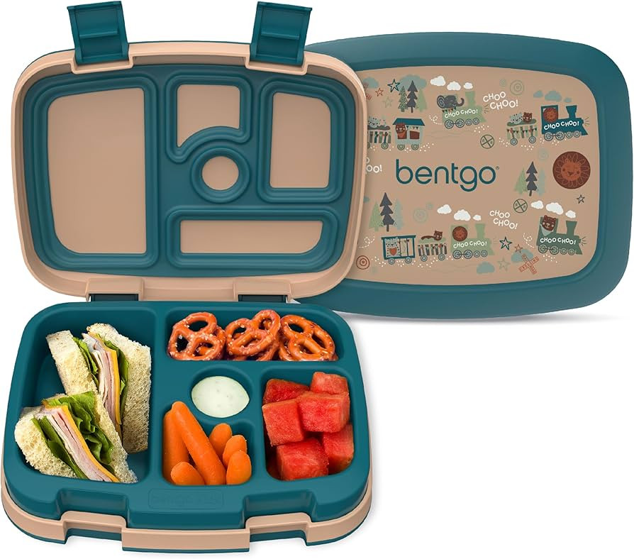 Bentgo Kids Prints Leak-Proof, 5-Compartment Bento-Style Kids Lunch Box - Ideal Portion Sizes for... | Amazon (US)