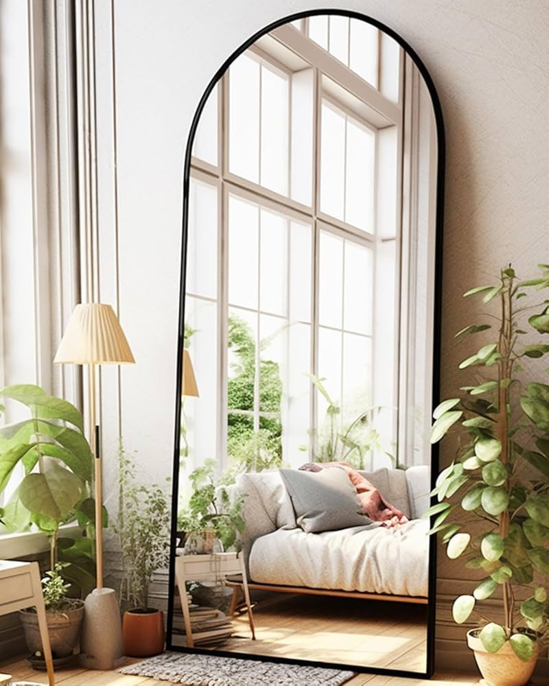 Full Length Mirror, Arched Floor Mirror, 30" x 71" Oversized Full Length Mirror, Freestanding, Fu... | Amazon (US)