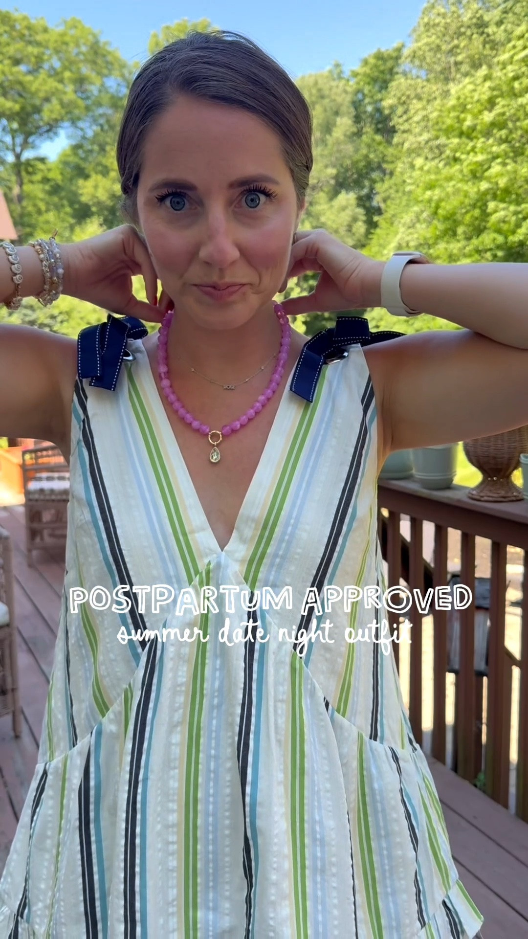 Postpartum approved summer date night outfit!!!! How freakin cute is this romper?! It’s so flowy and roomy so it hides the belly 🤪 would be great if you’re BF or even if you have a bump! I love the open back, too!! 

Wearing size small 
True size in shoes

#LTKmomlife #LTKootd
