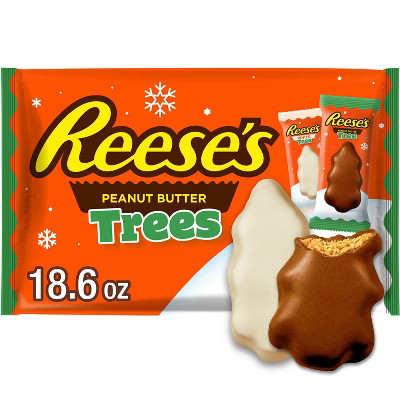 Reese's Christmas Assorted Milk Chocolate and White Crème Peanut Butter Trees Candy - 18.6oz | Target