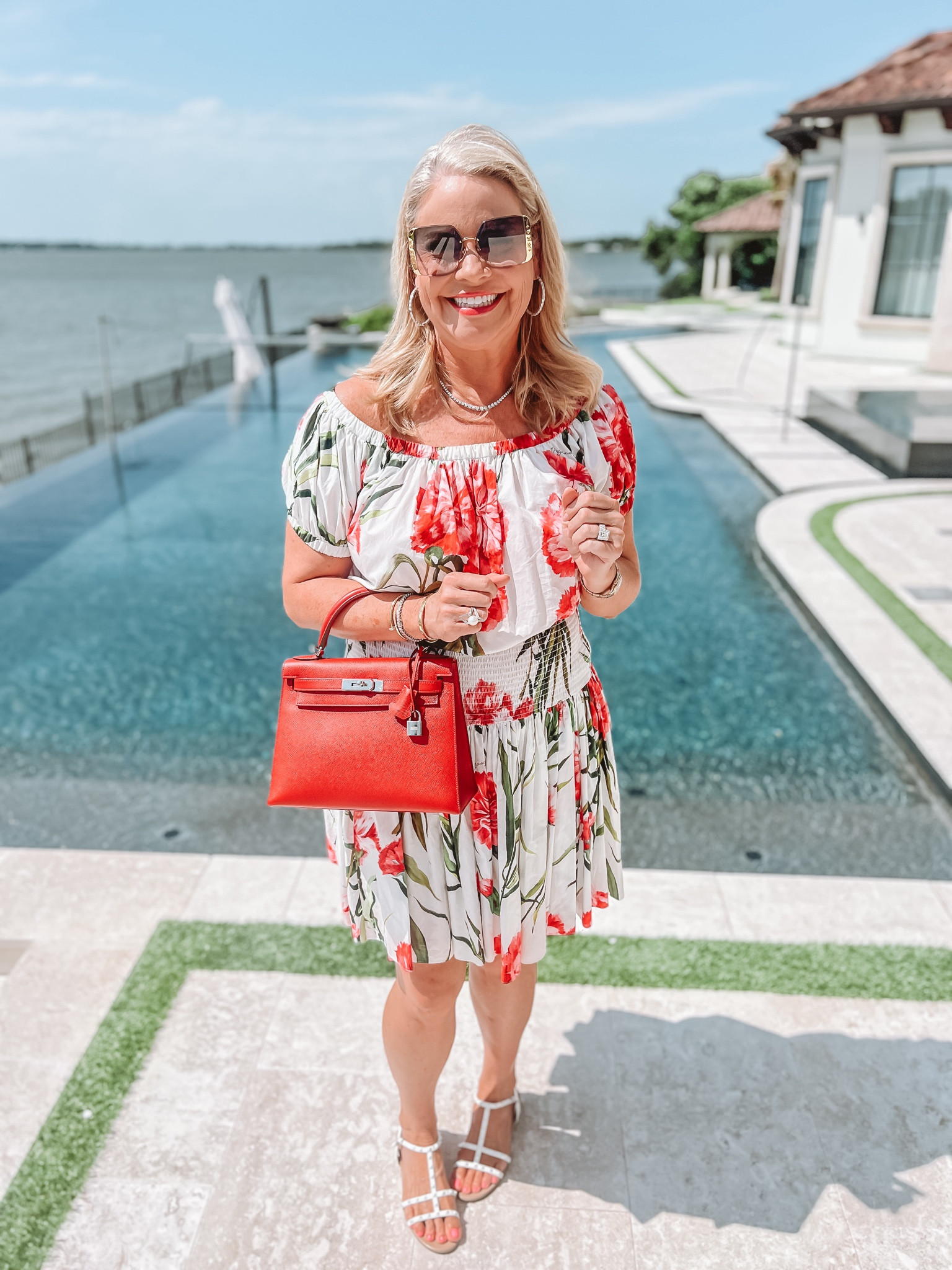 Perfect summer dress. Buy designer for less. Wedding attire. Resort wear. Vacation dress. Pair with a Kelly bag or a look alike. 

#LTKSeasonal #LTKOver40 #LTKSummerSales