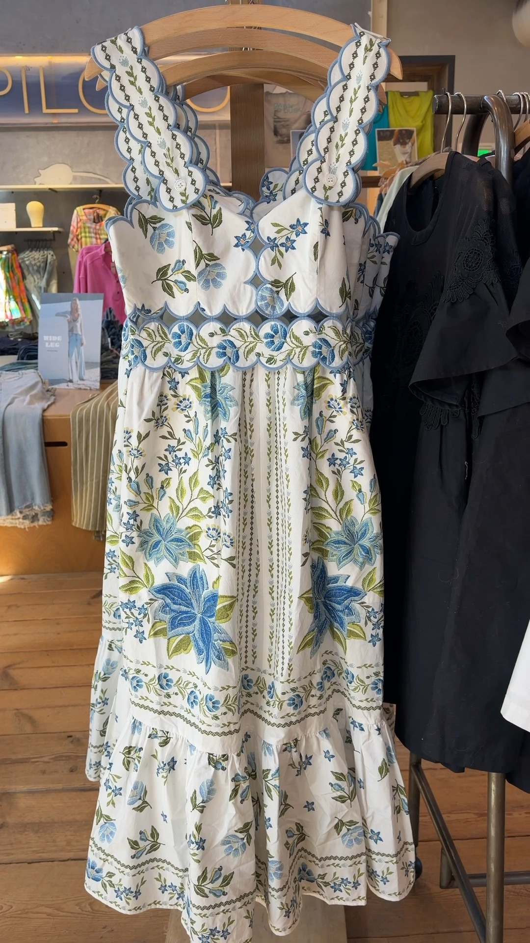 Colorful vacation style at its best! 🌴 The Farm Rio x Anthropologie Scallop-Trim Midi Dress is full of lovely details—from the playful blue and white print to the pretty scalloped trim and hidden pockets. 🩵 It has such a fun resort-inspired feel that’s perfect for summer vacations, brunch, or warm-weather events. ☀️ A bestselling dress for a reason. Linked this one and more colorful midi dresses! 🦋 #FarmRio #MidiDress #SummerDress

#LTKPetite #LTKSeasonal #LTKootd