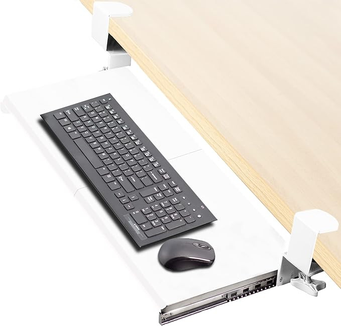 VIVO Large Keyboard Tray Under Desk Pull Out with Extra Sturdy C Clamp Mount System, 27 (33 Inclu... | Amazon (US)