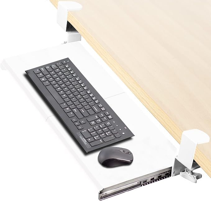 VIVO Large Keyboard Tray Under Desk Pull Out with Extra Sturdy C Clamp Mount System, 27 (33 Inclu... | Amazon (US)