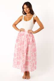 Miami Maxi Skirt - Pink Floral | Petal & Pup (US)