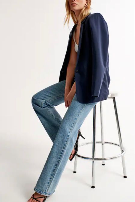 Blazer
Abercrombie 
Jeans


#LTKSale #LTKfindsunder100