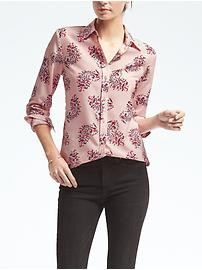 Easy Care Dillon-Fit Pink Paisley Shirt | Banana Republic US