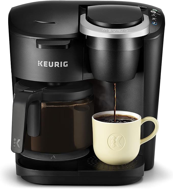 Keurig K-Duo Essentials Coffee Maker, with Single Serve K-Cup Pod and 12 Cup Carafe Brewer, Black | Amazon (US)