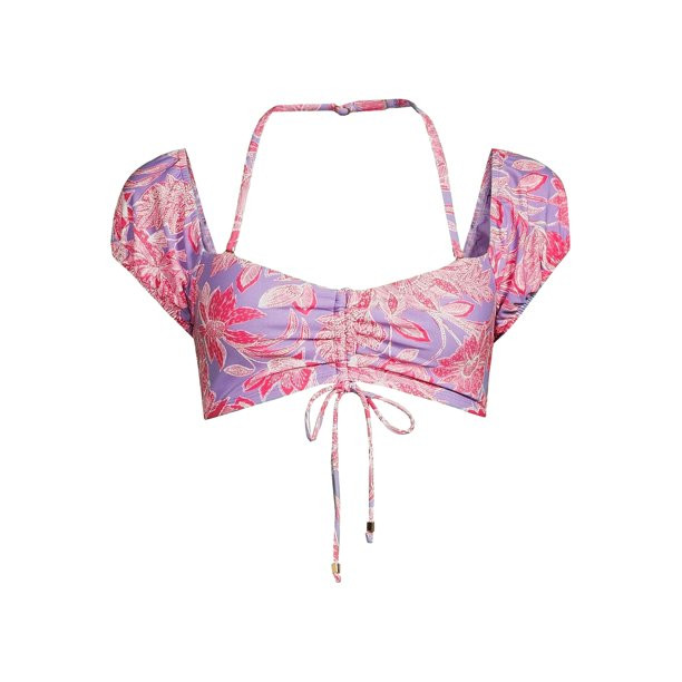 Time And Tru Women's and Women's Printed Off Shoulder Swim Top - Walmart.com | Walmart (US)