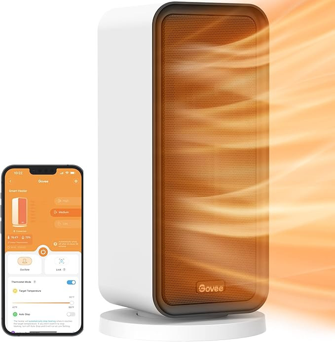 Govee Space Heater, Smart Electric Space Heater with Thermostat, Wi-Fi & Bluetooth App Control, W... | Amazon (US)