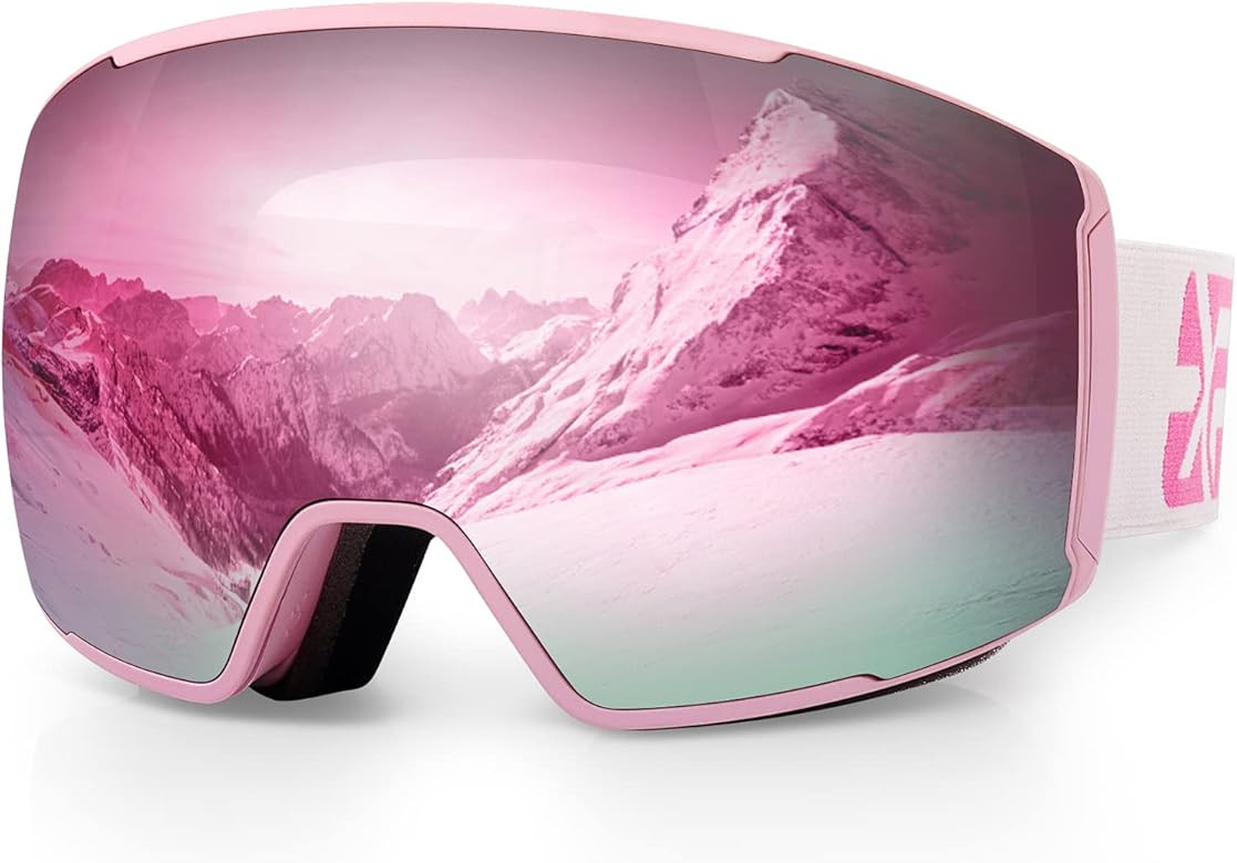 EXP VISION Ski Goggles Magnetic Snowboard Goggles Frameless for Men Women, OTG Anti Fog Interchan... | Amazon (US)