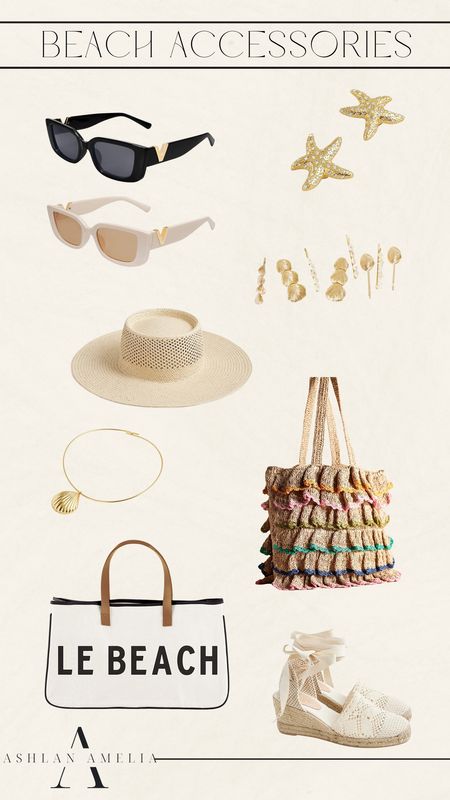 sunglasses, hair barrettes, summer hat, summer handbag, gold bracelet, summer accessoriess

#LTKFindsUnder100 #LTKSeasonal #LTKStyleTip