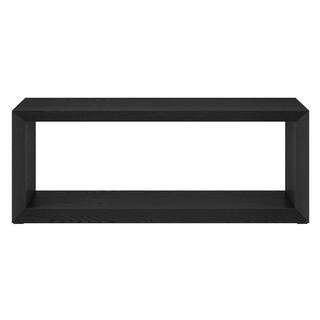 Osmond 48 in. Black Grain Rectangular MDF Coffee Table | The Home Depot