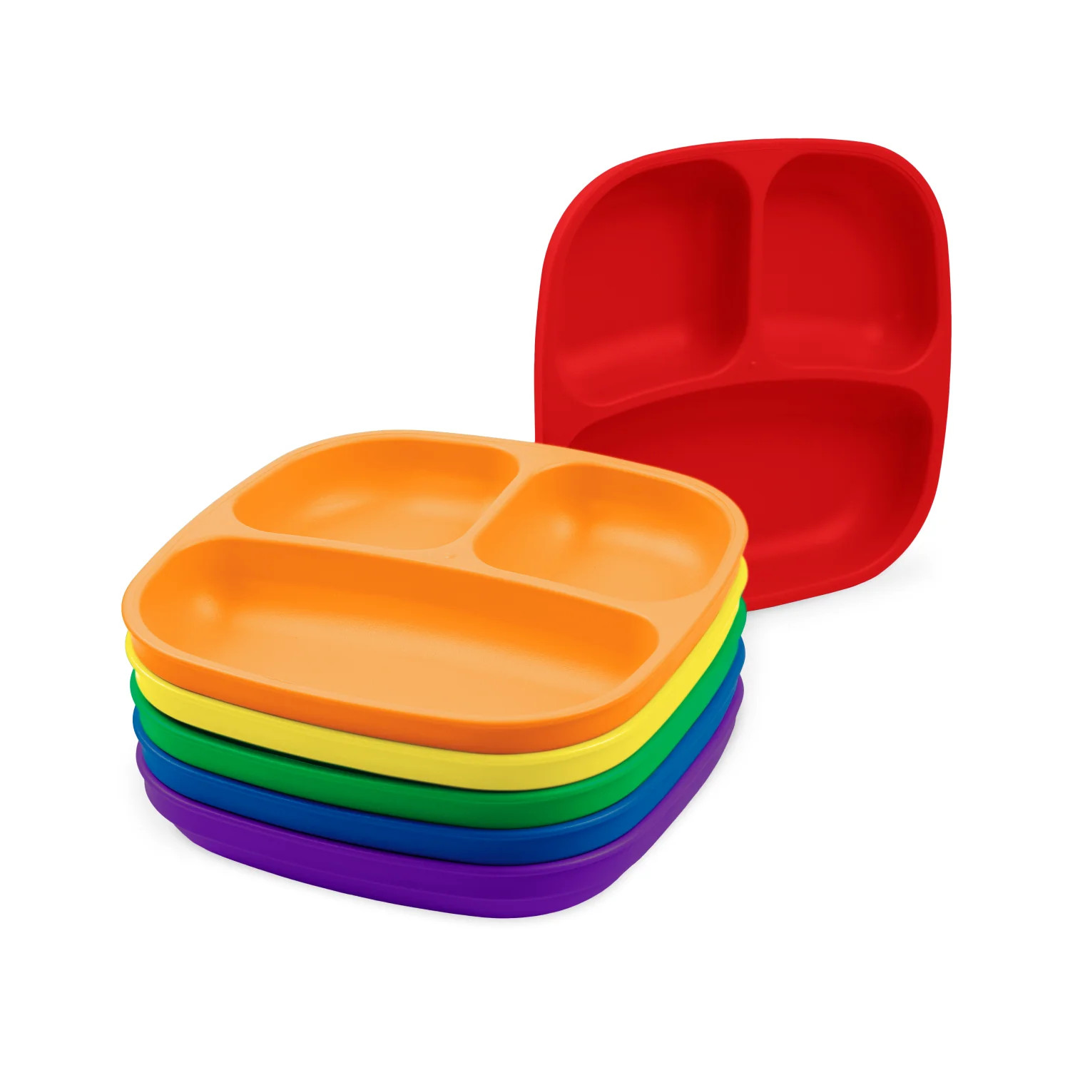 7" Divided Plate Set | Toddler Plates | Baby Plates | Re-Play