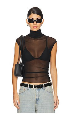 Only Hearts Turtleneck Shell in Black from Revolve.com | Revolve Clothing (Global)