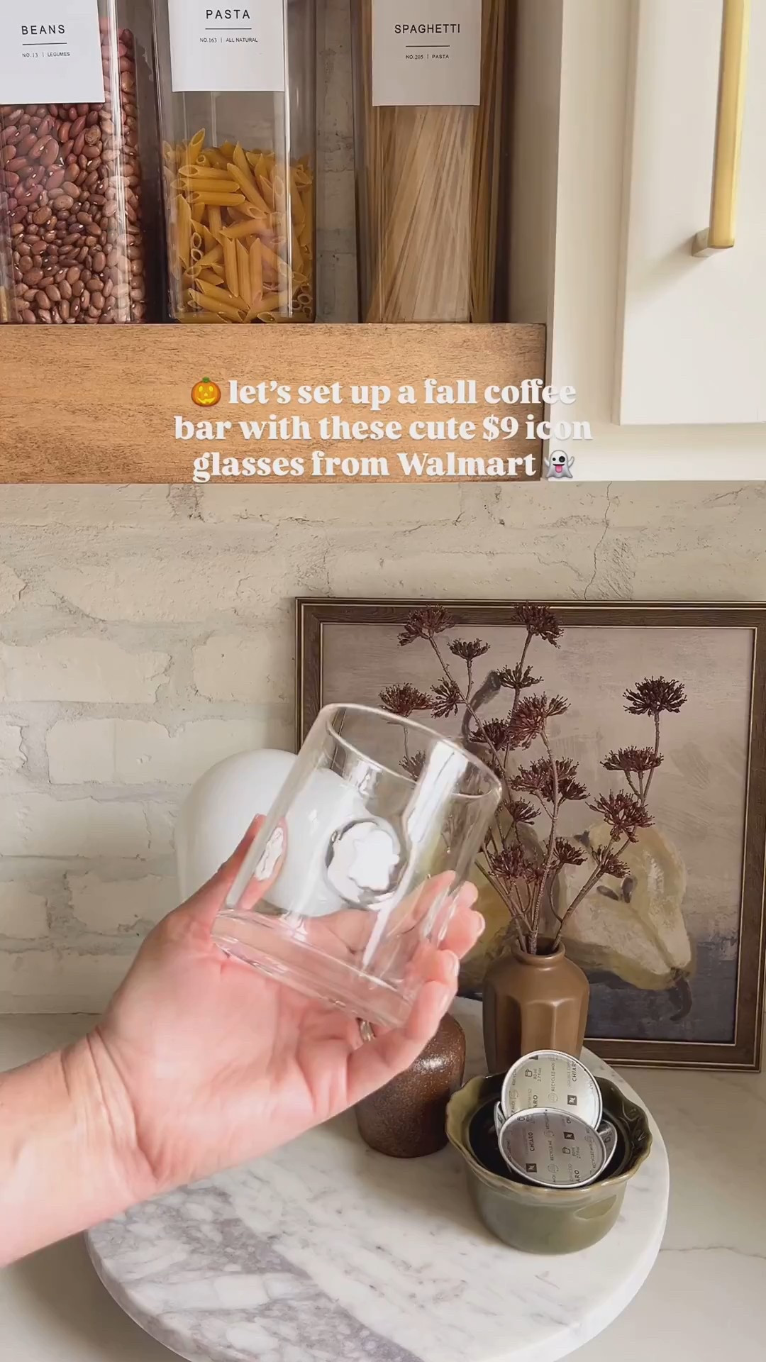 Fall coffee bar decor! Also these $9 Walmart icon glasses 😍😍

#LTKStyleTip #LTKSeasonal #LTKHome
