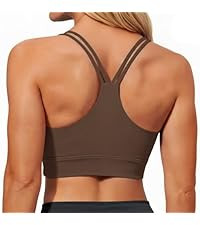 Aoysky Y Back Sports Bras for Women Padded Racerback Yoga Sports Bra Ruched Light Impact Butty So... | Amazon (US)