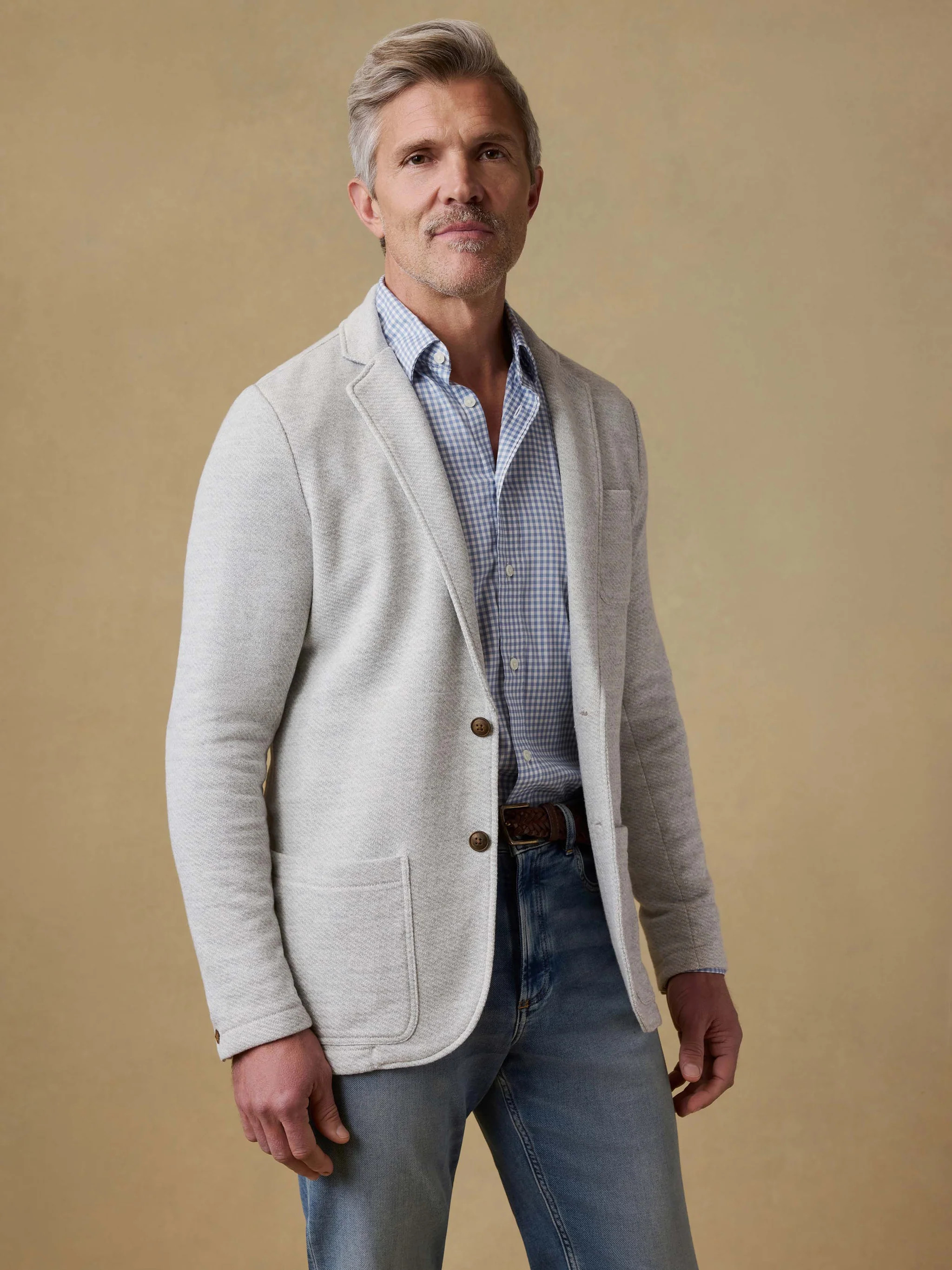 Inlet Knit Blazer - Heather Grey | Faherty